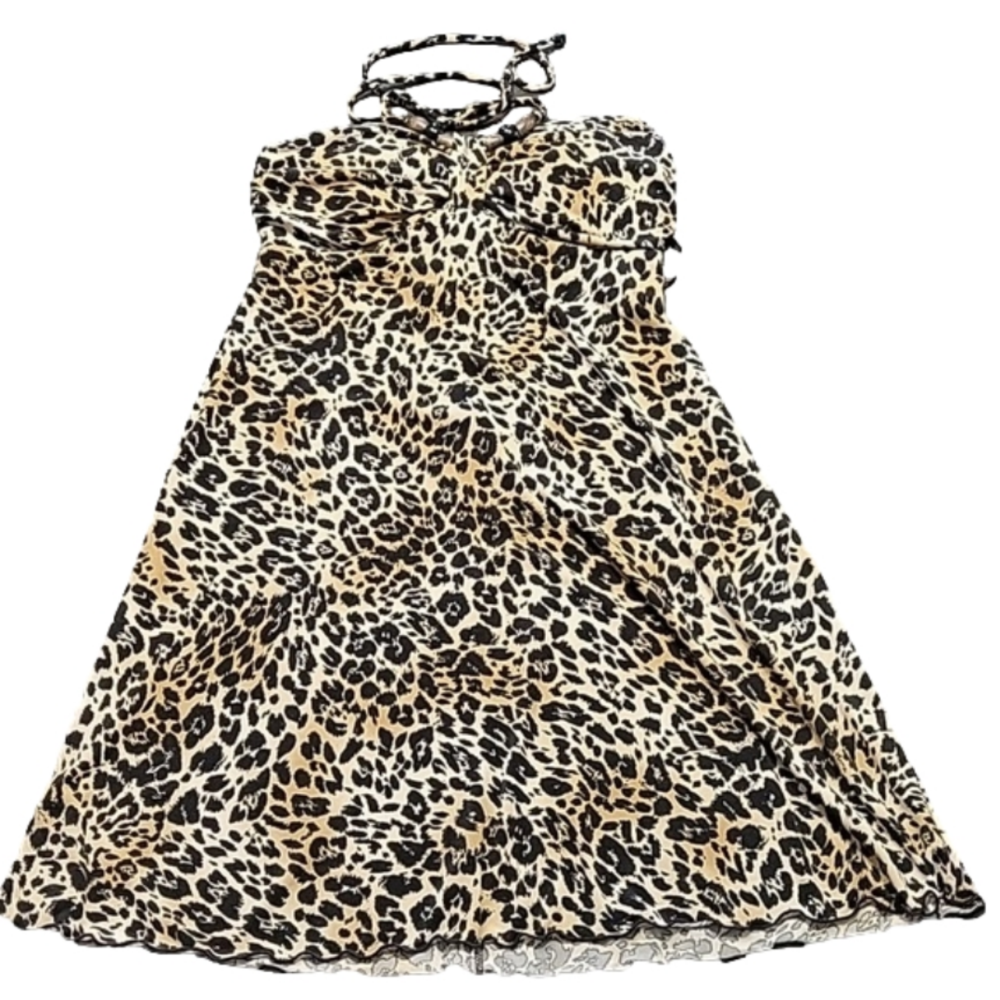 My Michelle Leopard print dress with built-in bra
